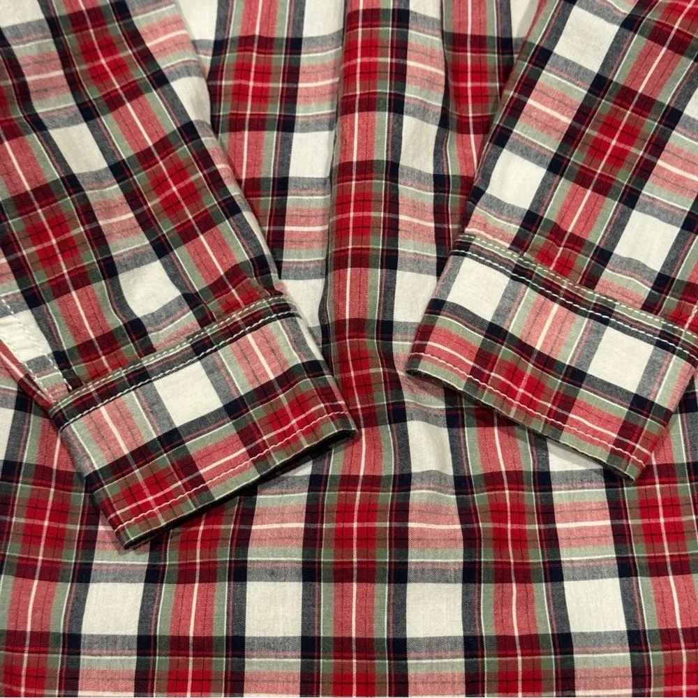 Baby Gap Red Plaid Button Up Long Sleeve Dress Shirt Toddler Boys Size 4 Years
